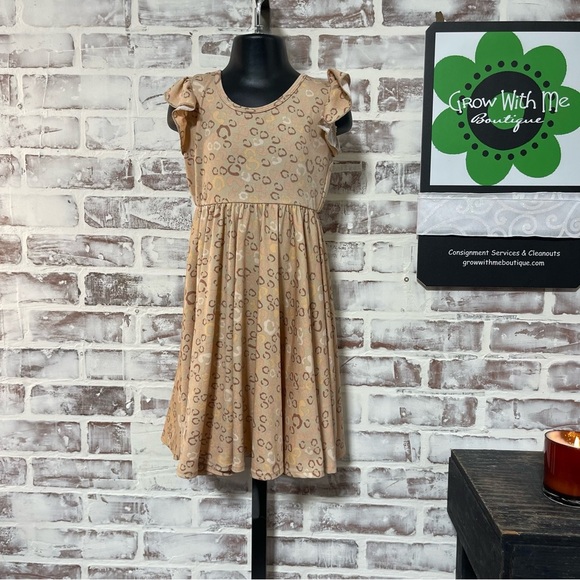 Leopard Print Kids Dress 3/4 - Picture 1 of 5